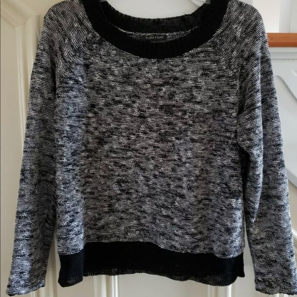 EILEEN FISHER Melange Linen Cotton Twist Sweater - Picture 4 of 7